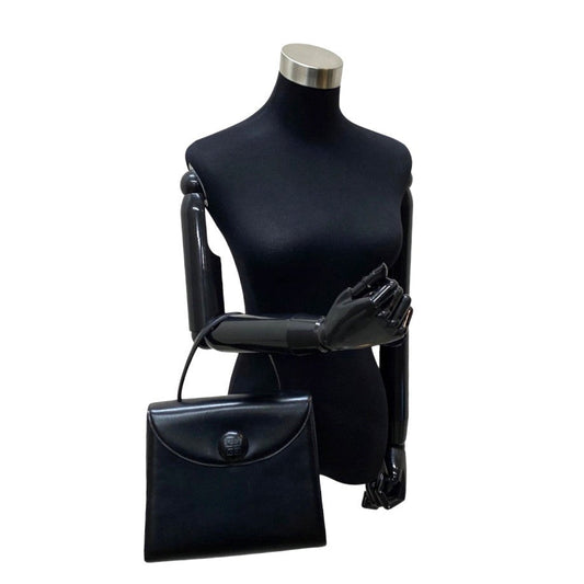 GIVENCHY Handbag leather black Women Used Authentic