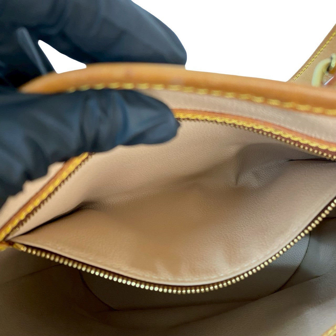 LOUIS VUITTON Tote Bag leather Brown Monogram Bucket