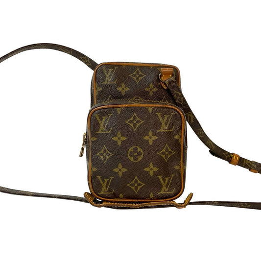 LOUIS VUITTON Shoulder Bag leather Brown Monogram Mini Amazone