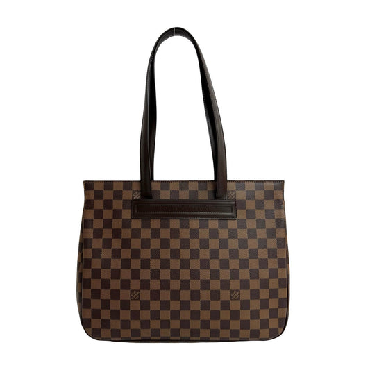 LOUIS VUITTON Tote Bag leather Brown Damier Parioli PM
