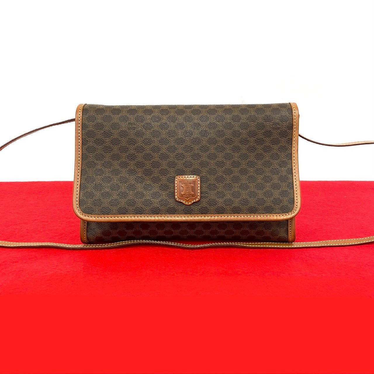 CELINE Shoulder Bag leather Brown