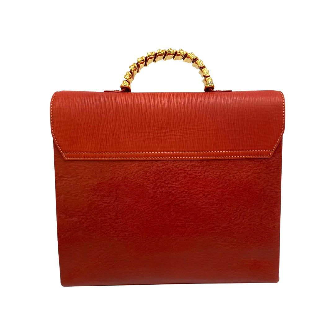 LOEWE Shoulder Bag leather Red Velazquez Women Used Authentic