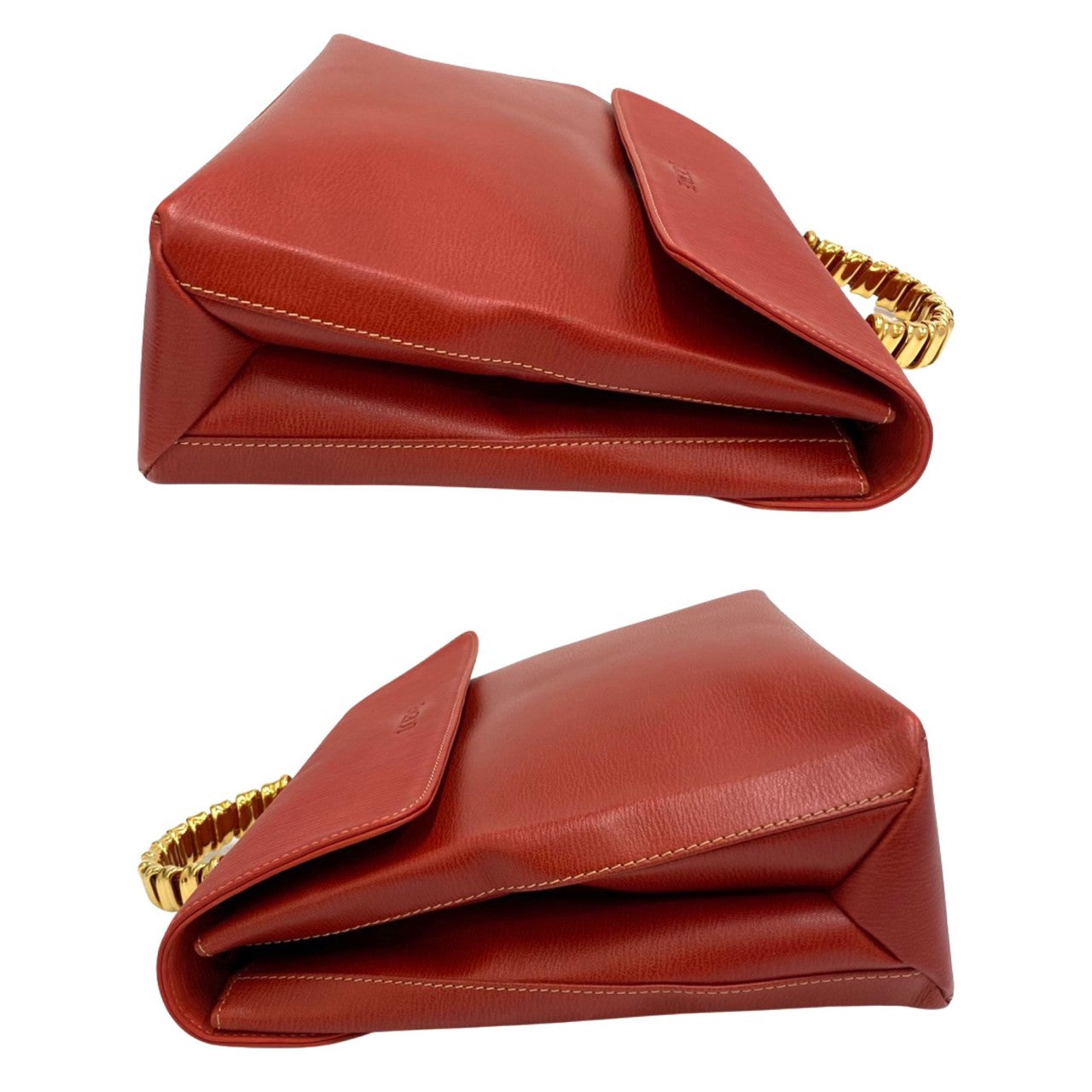 LOEWE Shoulder Bag leather Red Velazquez Women Used Authentic