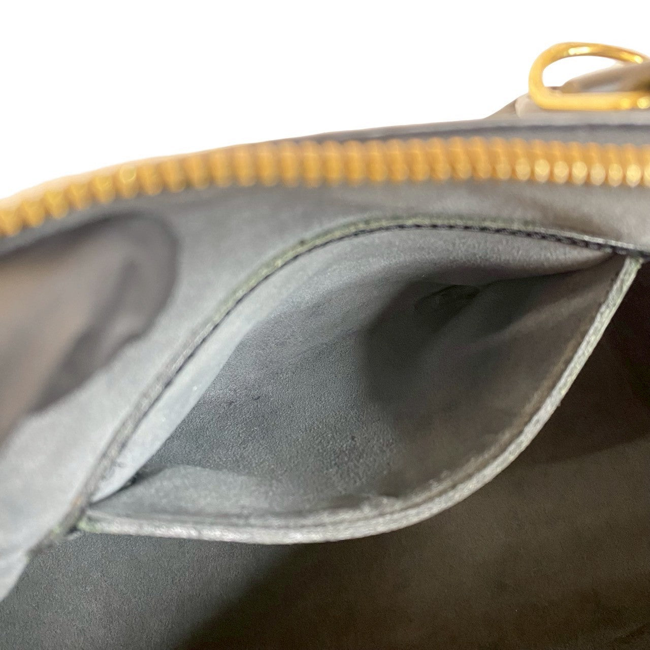 LOUIS VUITTON Handbag Epi Leather black Epi Alma