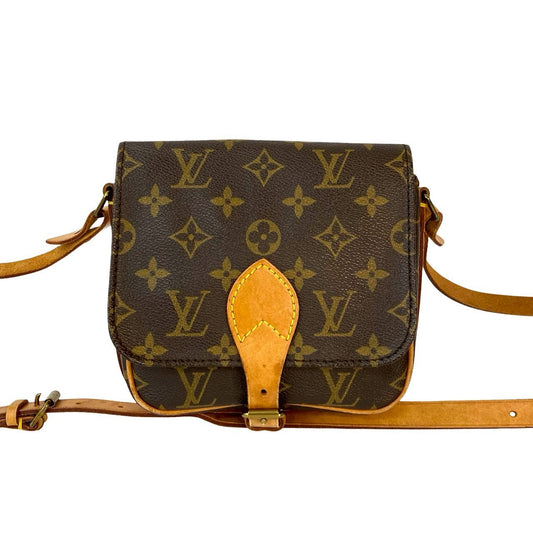 LOUIS VUITTON Shoulder Bag PVC Brown Monogram Cartouchiere