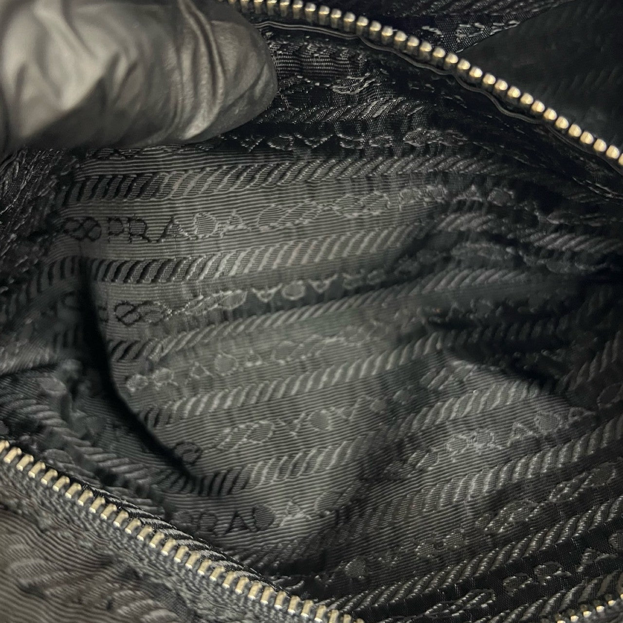 PRADA Handbag Nylon black
