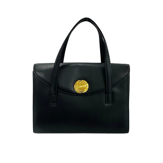 GIVENCHY Handbag leather black 4G Women Used Authentic