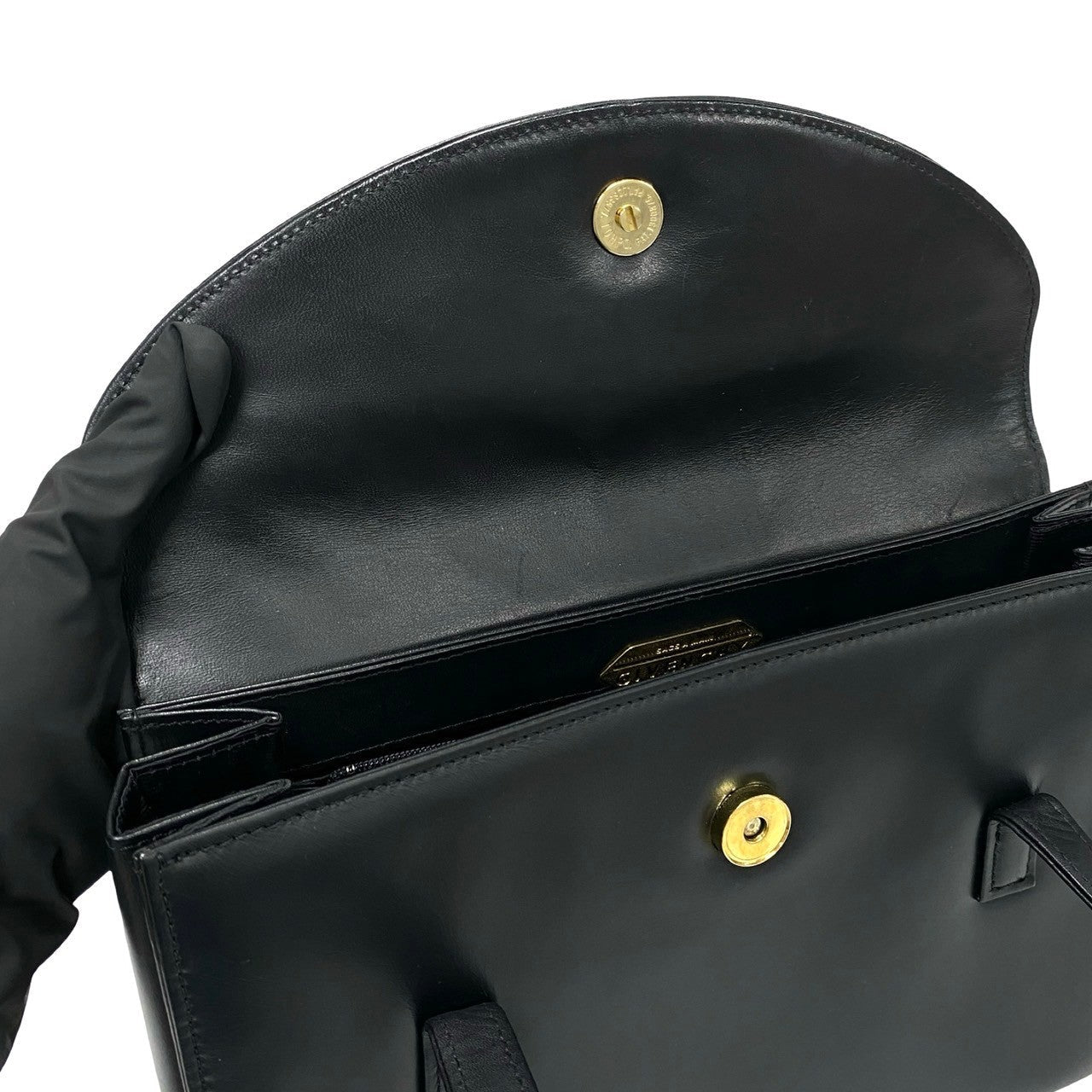 GIVENCHY Handbag leather black 4G Women Used Authentic
