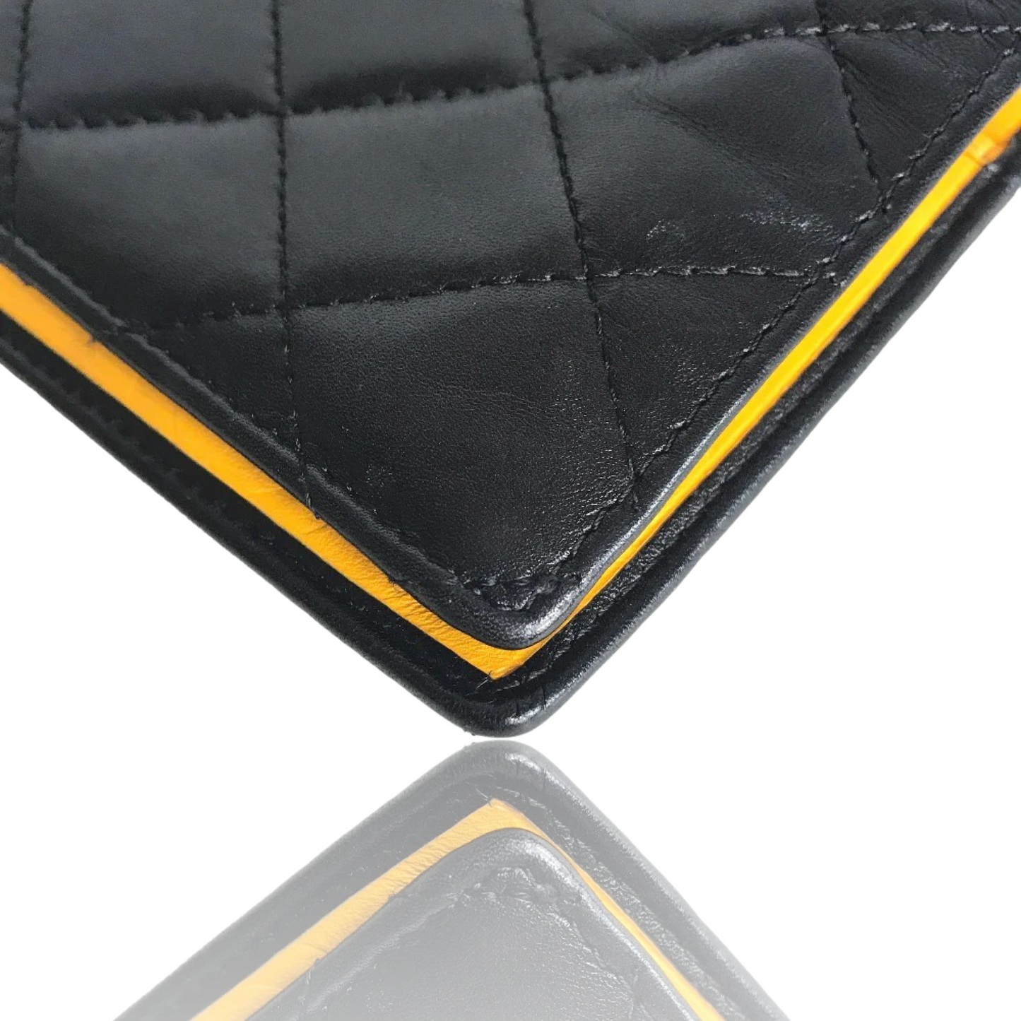 CHANEL CAMBON LAMBSKIN BIFOLD LONG WALLET