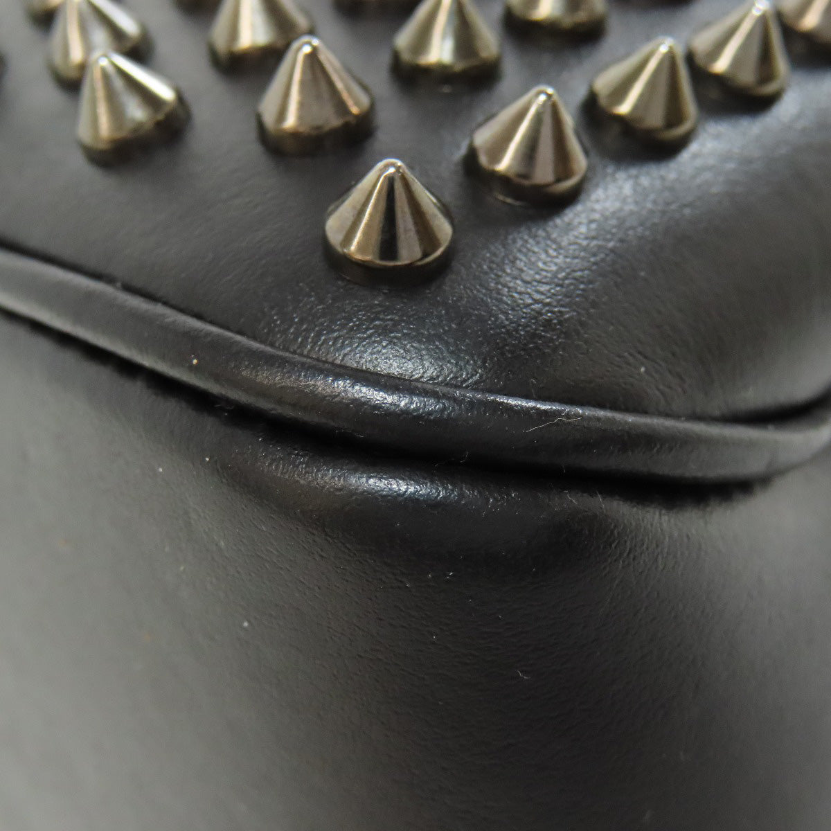 Christian Louboutin Shoulder Bag leather black spike