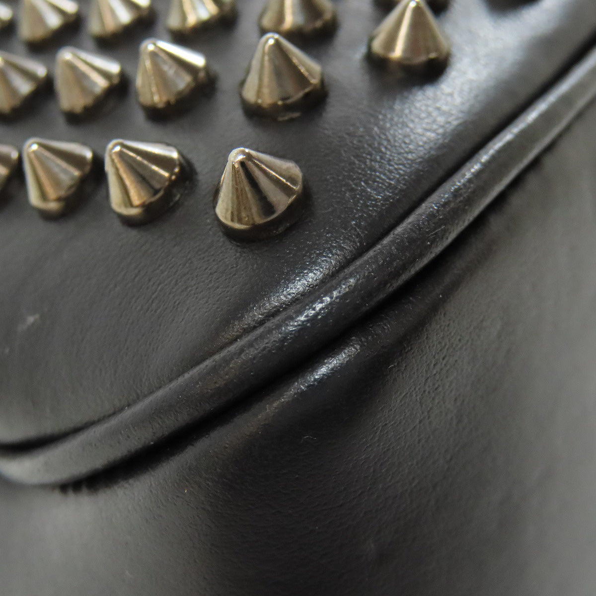 Christian Louboutin Shoulder Bag leather black spike