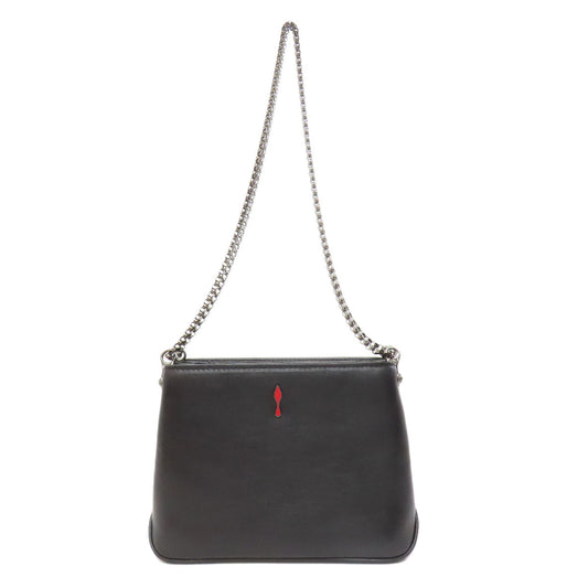 Christian Louboutin Shoulder Bag leather black spike