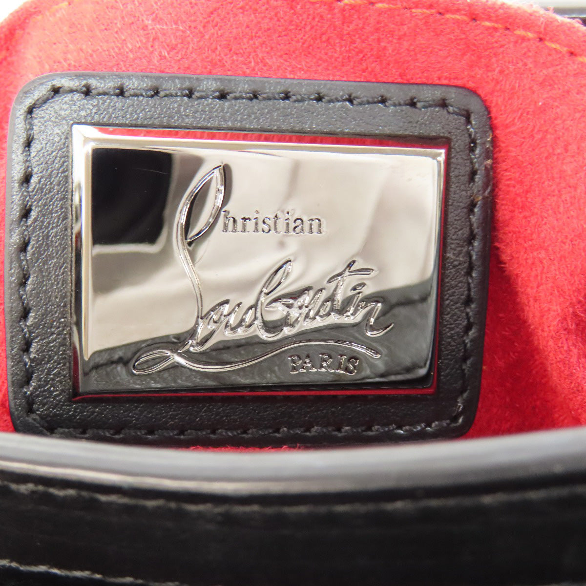 Christian Louboutin Shoulder Bag leather black spike