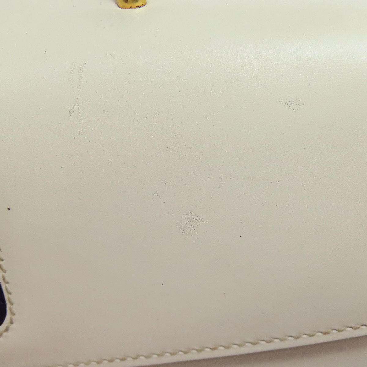 GUCCI Handbag 431665 leather white Sylvie 2WAY