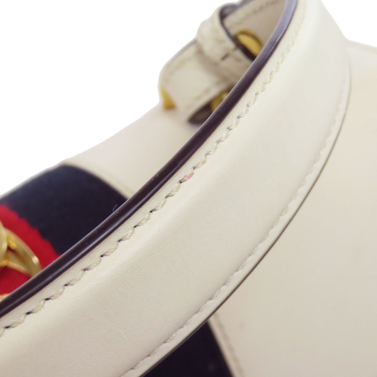 GUCCI Handbag 431665 leather white Sylvie 2WAY