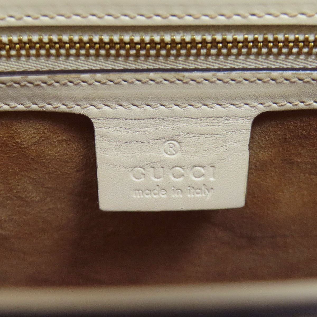 GUCCI Handbag 431665 leather white Sylvie 2WAY