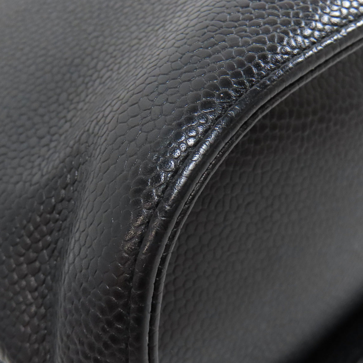 CHANEL Handbag Grained Calfskin Skin black COCO Mark Women Used Authentic