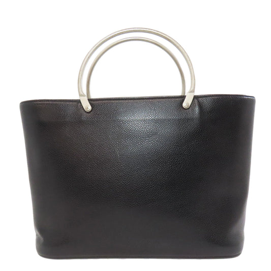 CHANEL Handbag Grained Calfskin Skin black COCO Mark Women Used Authentic