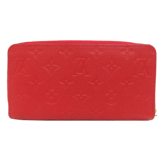LOUIS VUITTON Long Wallet Purse M63691 Ann Platt Red Zippy wallet Women Used Authentic