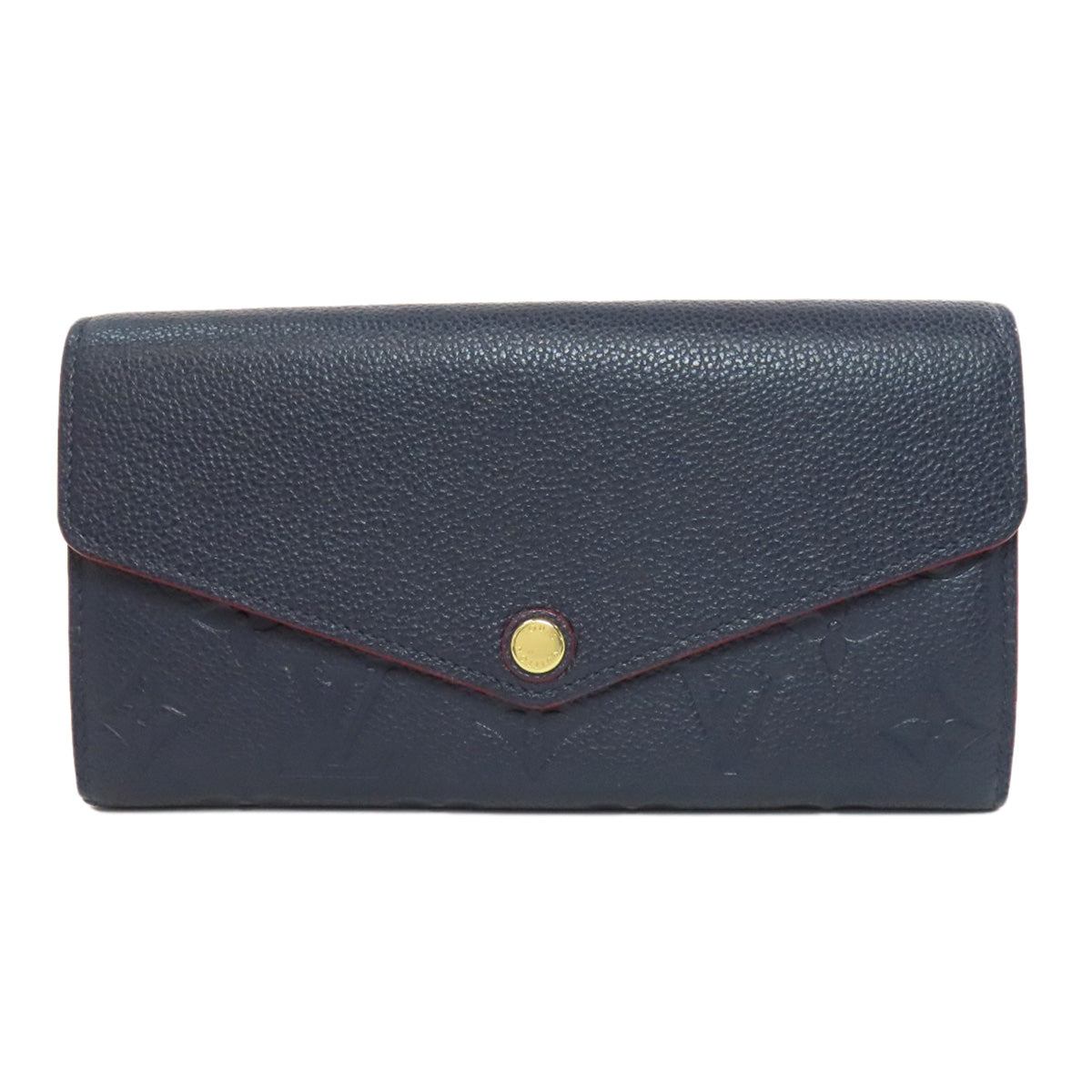 LOUIS VUITTON Long Wallet Purse M62125 Ann Platt Navy Portefeuille Sara Women Used Authentic