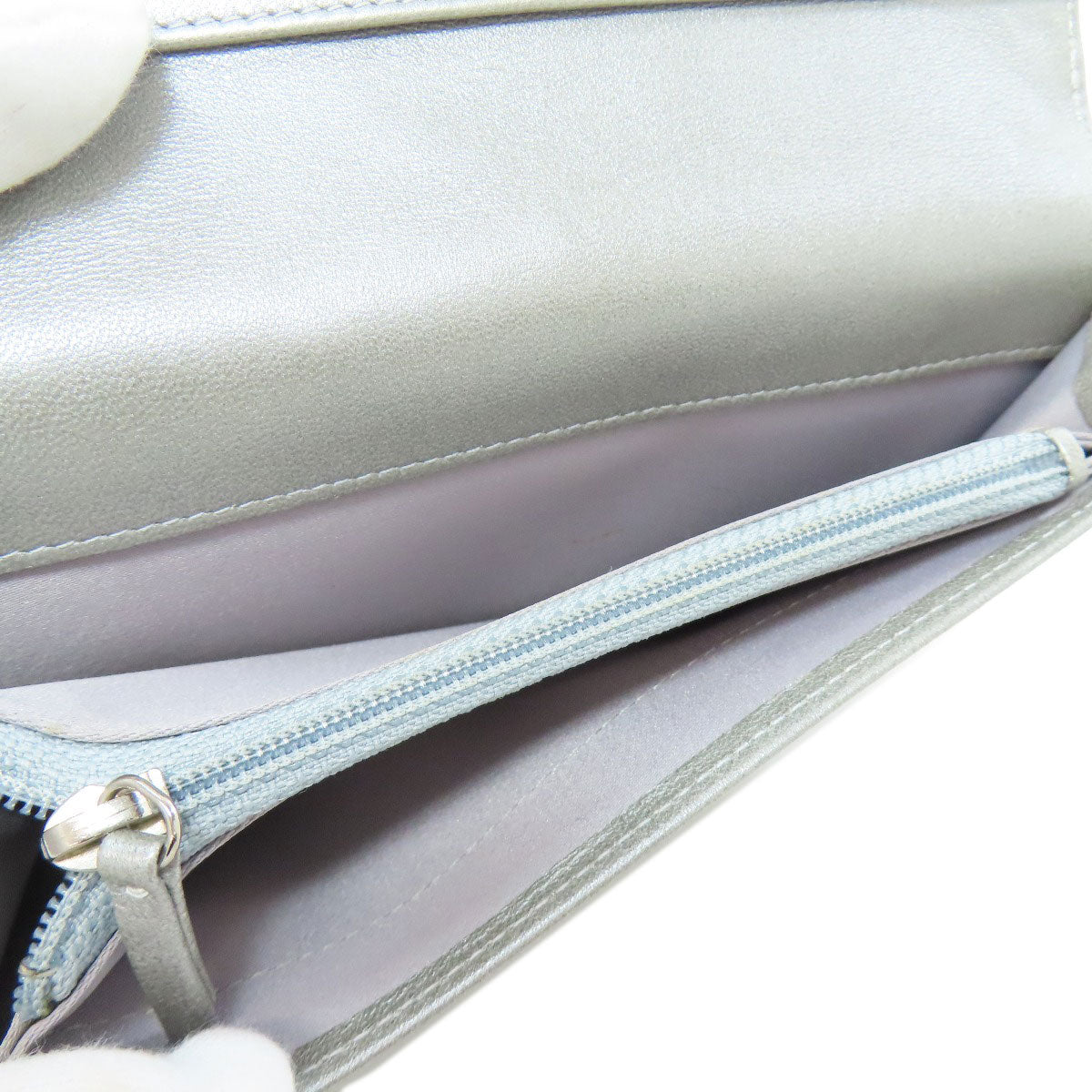 CHANEL Long Wallet Purse lambskin black Camellia COCO Mark SilverMetal Women Used Authentic