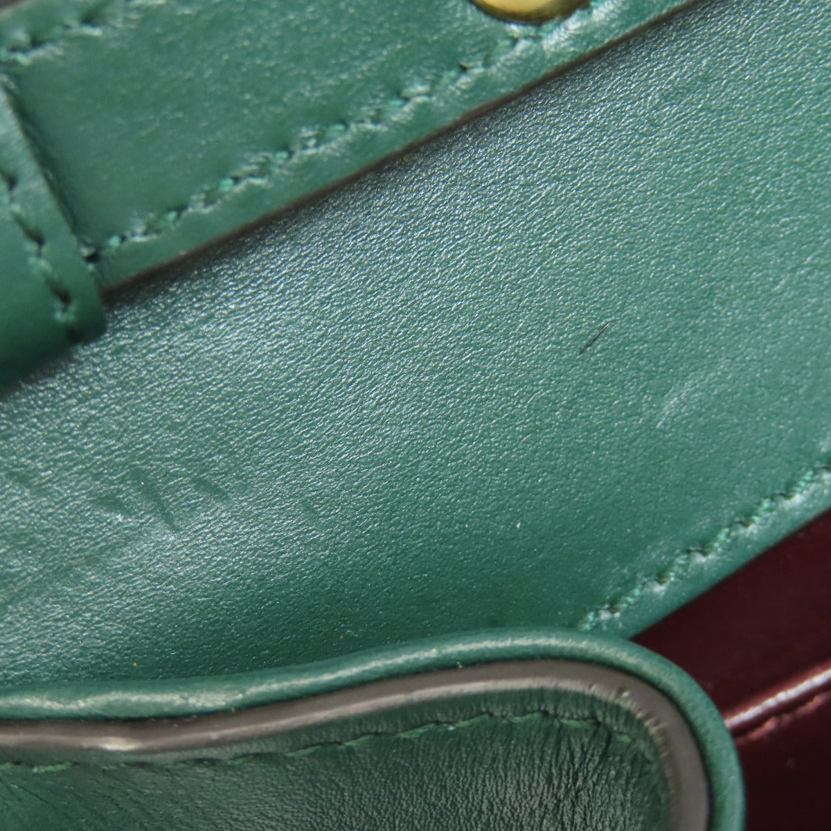 GUCCI Handbag 572375 Calfskin green Zumi ChainShoulder Women Used Authentic