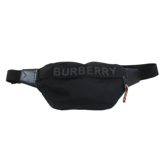BURBERRY Sling bag Nylon black logo Women Used Authentic