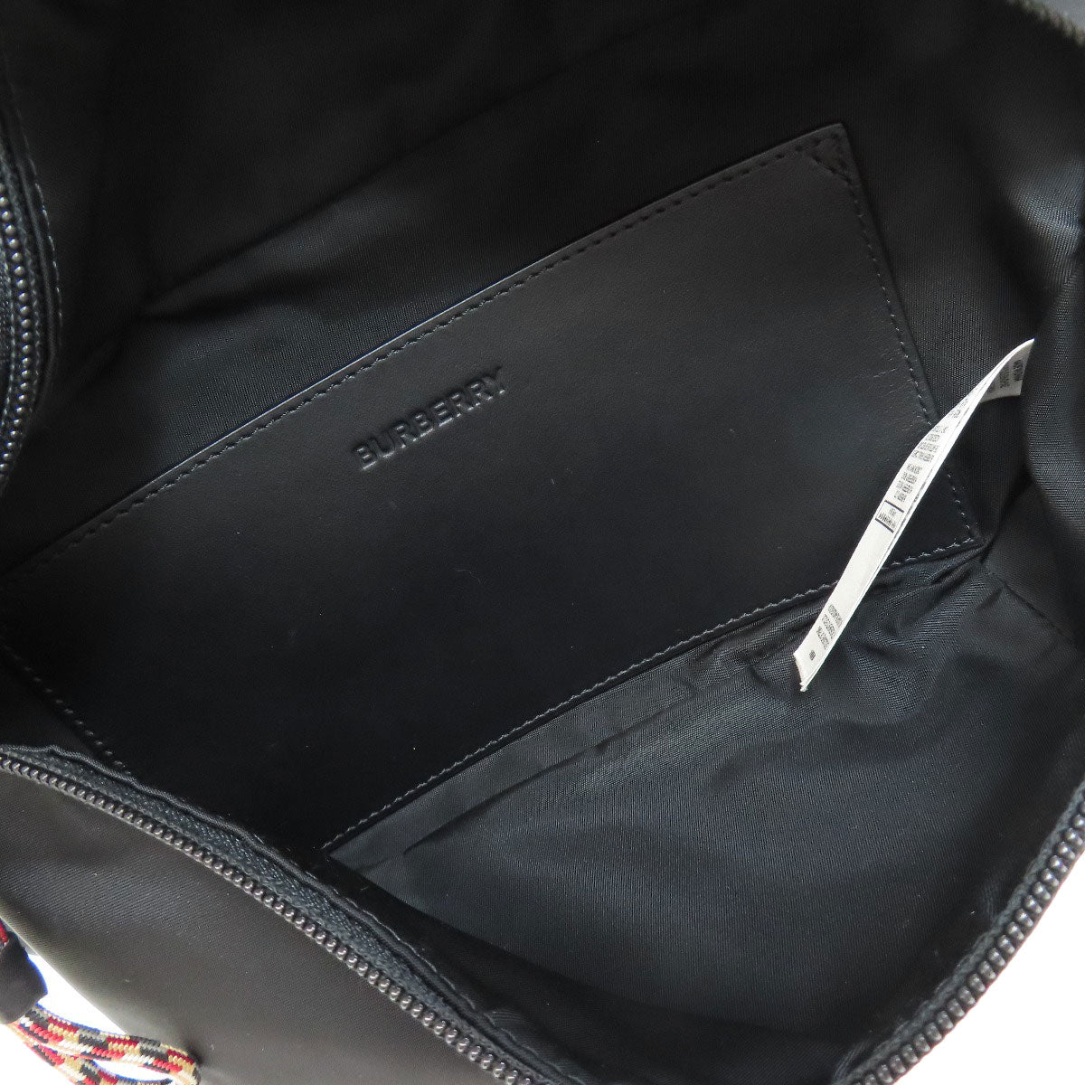 BURBERRY Sling bag Nylon black logo Women Used Authentic