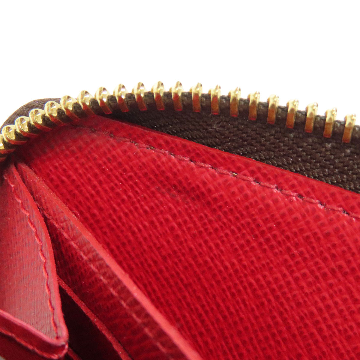 LOUIS VUITTON Long Wallet Purse N60534 Damier canvas Brown Portefeuille Clemence Women(Unisex) Used Authentic