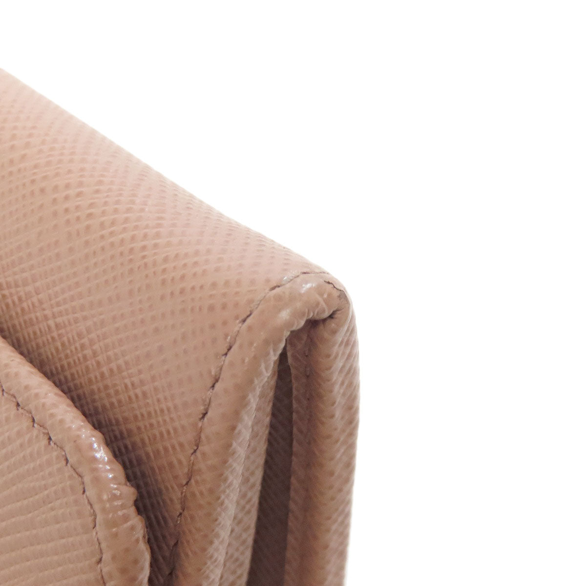 PRADA Long Wallet Purse leather beige Safiano logo