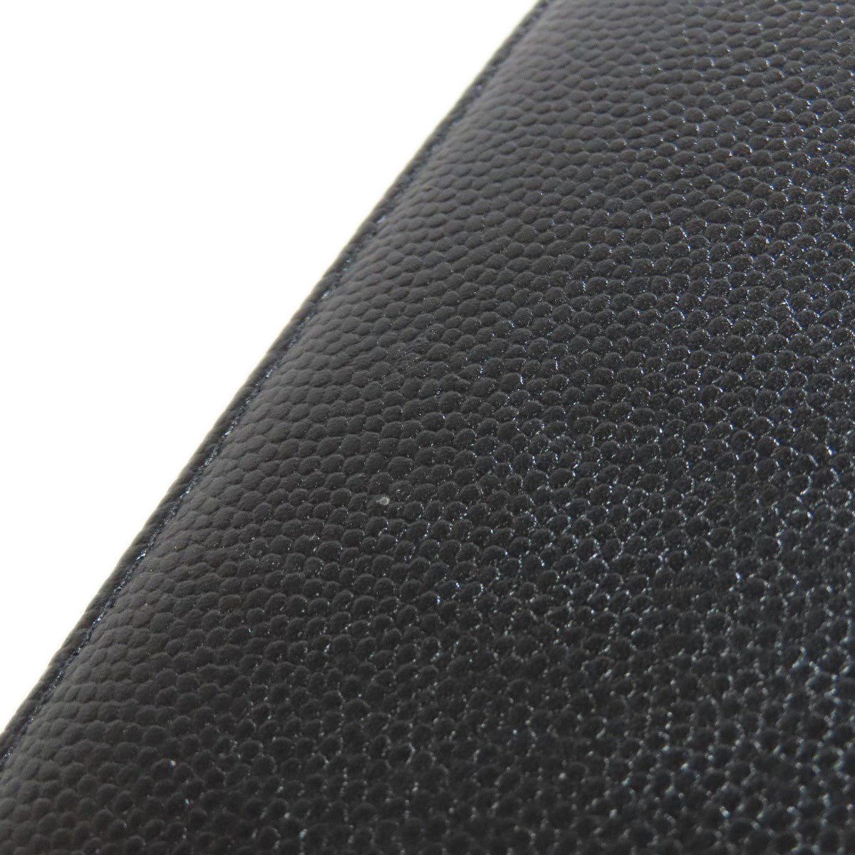 CHANEL Long Wallet Purse Grained Calfskin Skin black COCO Mark SilverMetal Women Used Authentic