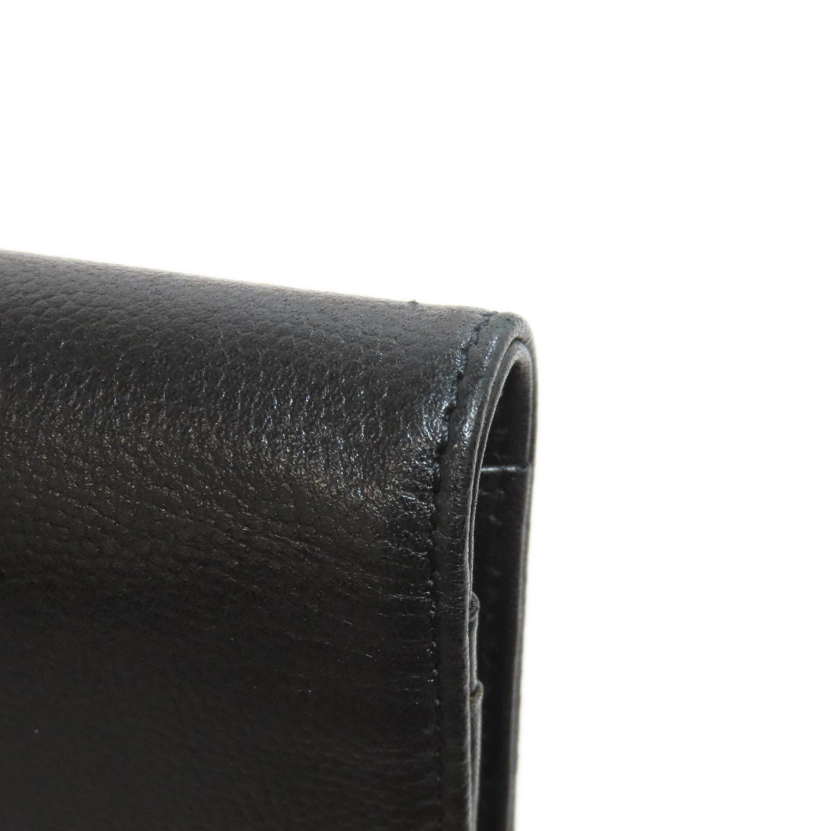 CHANEL Long Wallet Purse Grained Calfskin Skin black COCO Mark SilverMetal Women Used Authentic