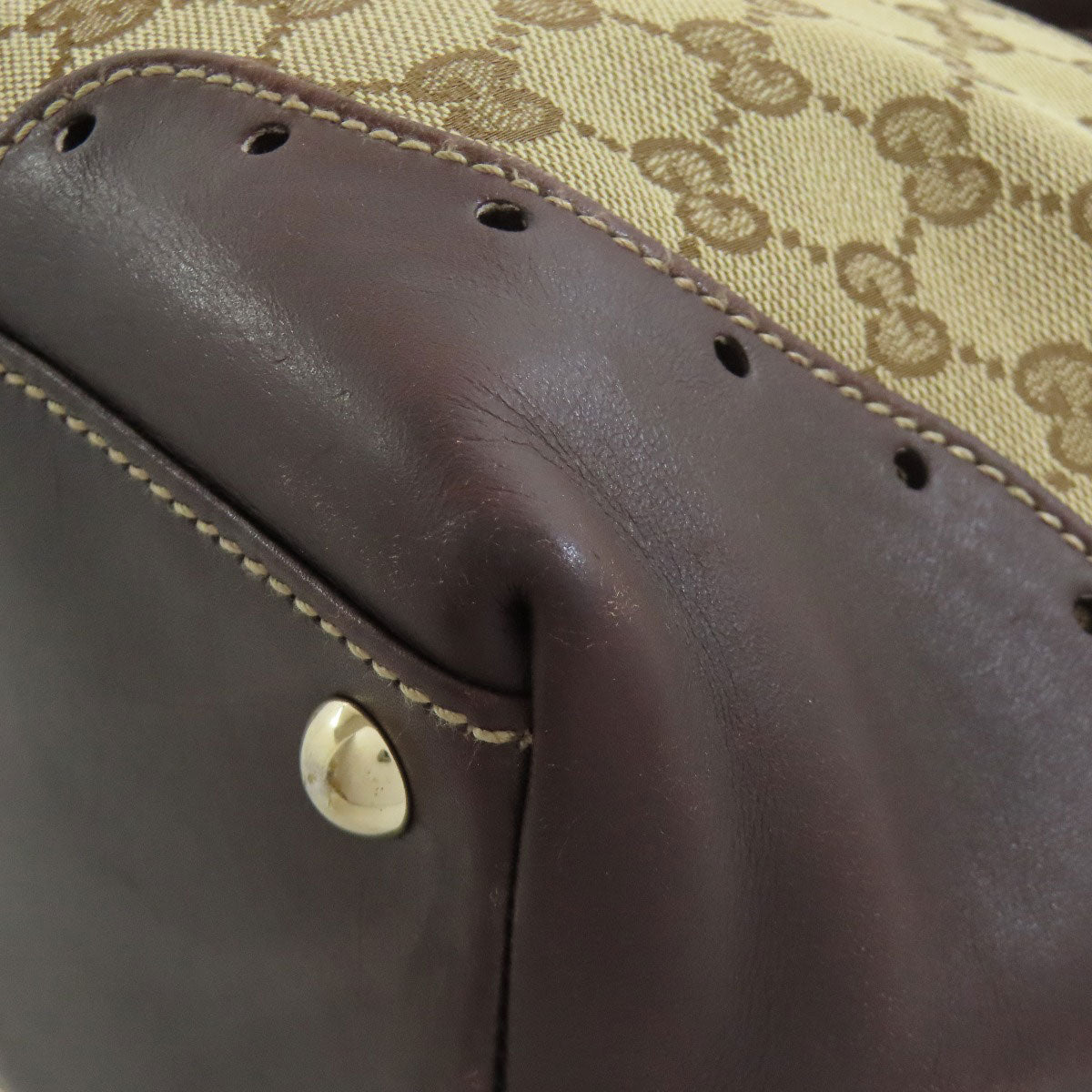 GUCCI Tote Bag 145993 canvas Brown GG
