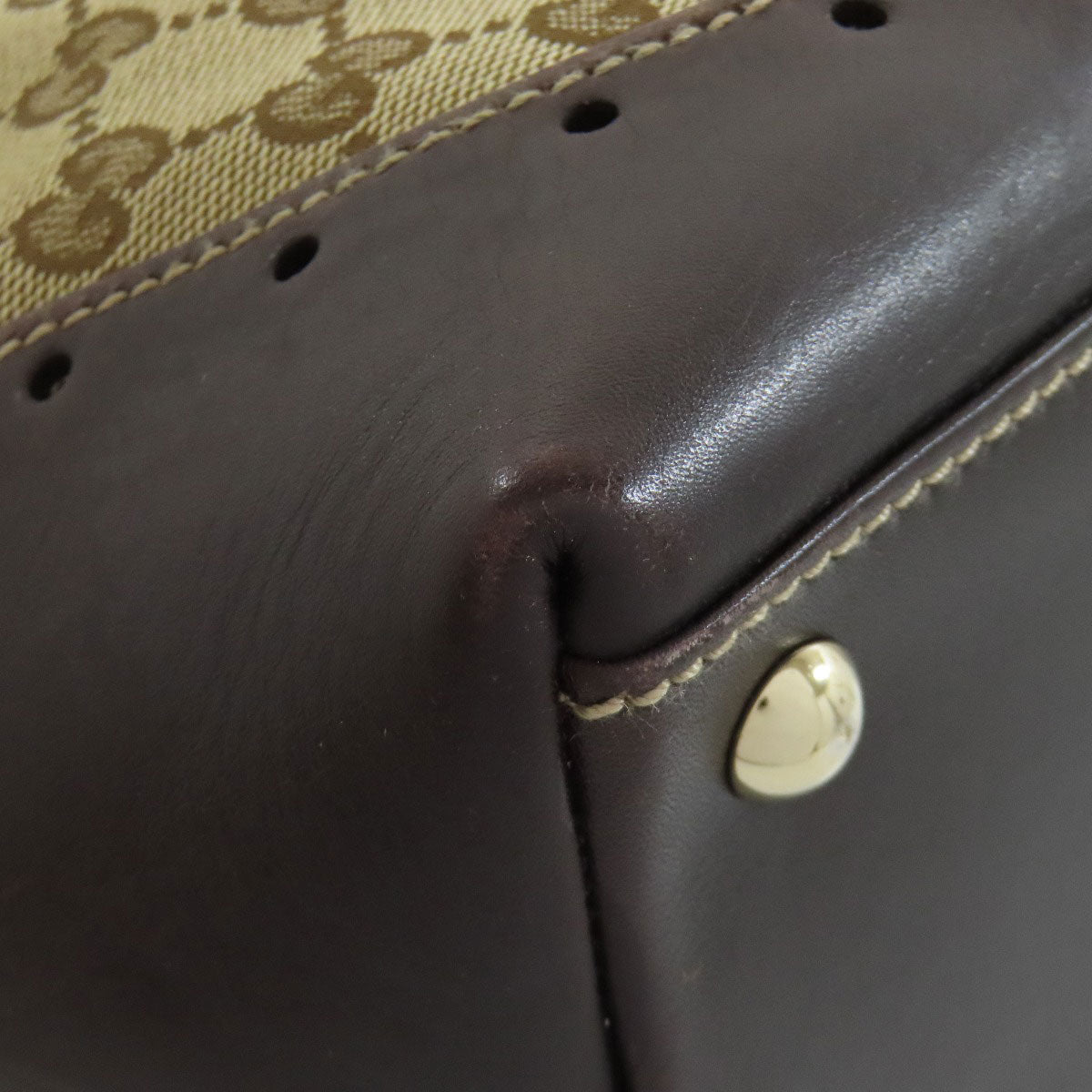 GUCCI Tote Bag 145993 canvas Brown GG