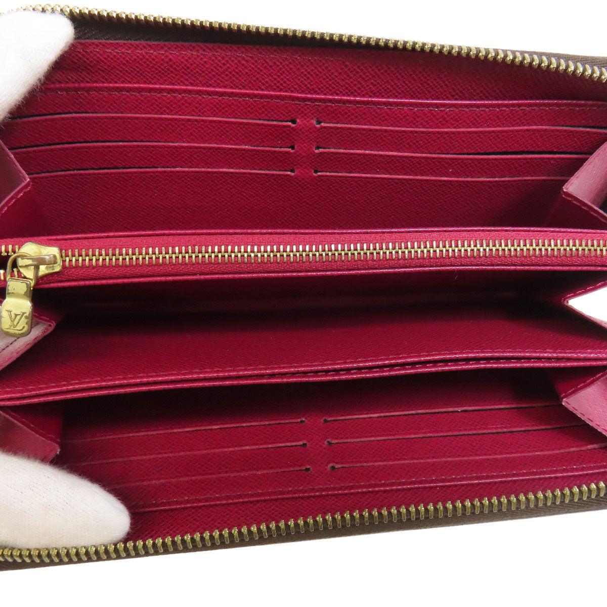 LOUIS VUITTON Long Wallet Purse M41895 Monogram canvas Brown Zippy wallet Women(Unisex) Used Authentic