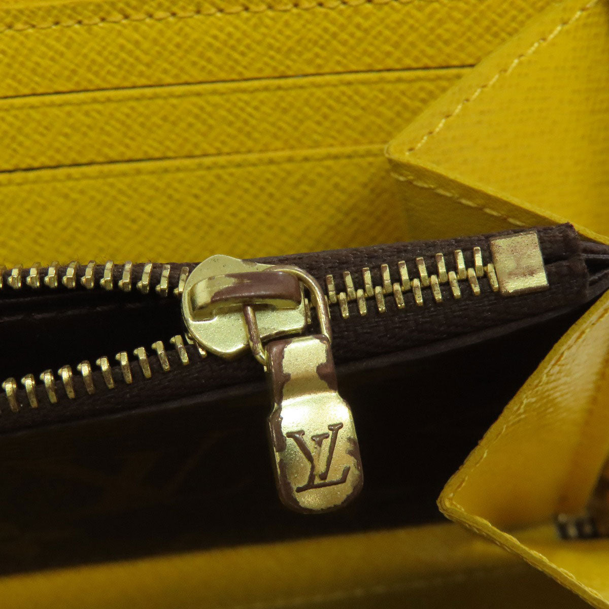 LOUIS VUITTON Long Wallet Purse M60744 Monogram canvas Brown Portefeuille Clemence mens(Unisex) Used Authentic