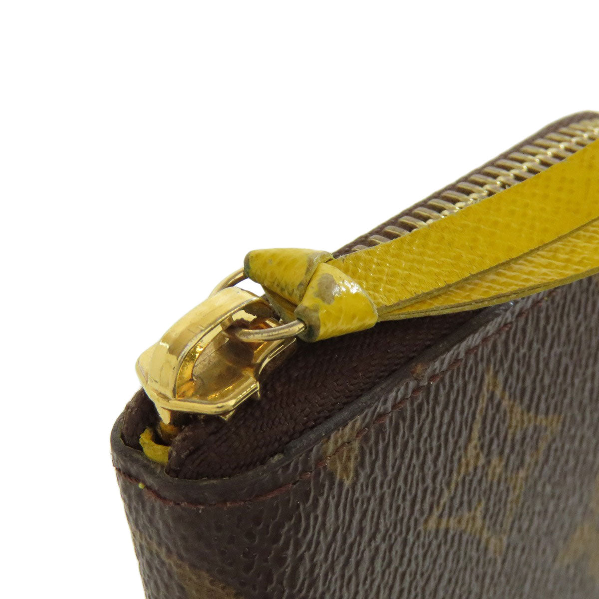 LOUIS VUITTON Long Wallet Purse M60744 Monogram canvas Brown Portefeuille Clemence mens(Unisex) Used Authentic