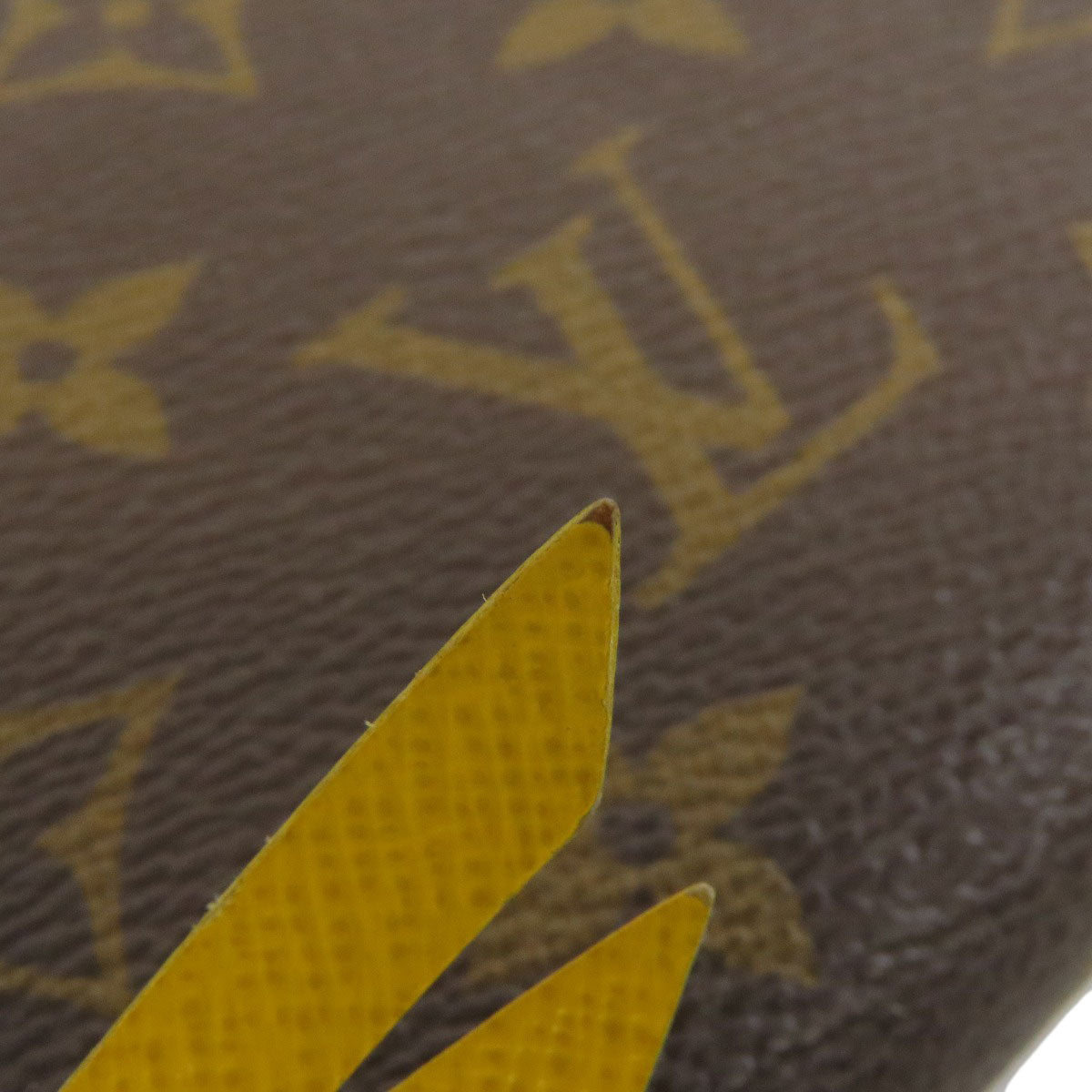 LOUIS VUITTON Long Wallet Purse M60744 Monogram canvas Brown Portefeuille Clemence mens(Unisex) Used Authentic