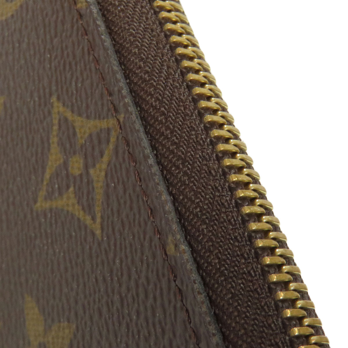 LOUIS VUITTON Long Wallet Purse M60744 Monogram canvas Brown Portefeuille Clemence mens(Unisex) Used Authentic
