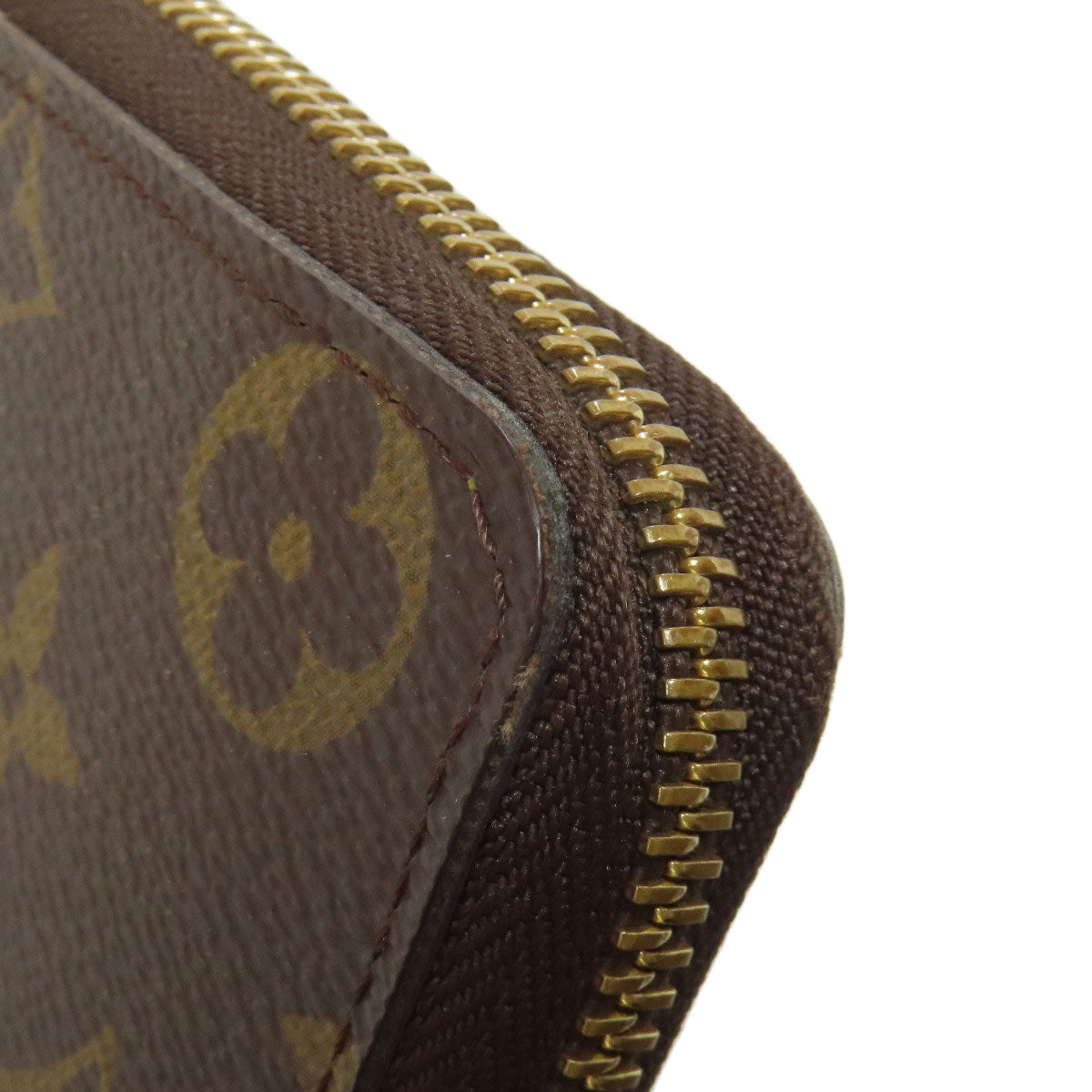 LOUIS VUITTON Long Wallet Purse M60744 Monogram canvas Brown Portefeuille Clemence mens(Unisex) Used Authentic