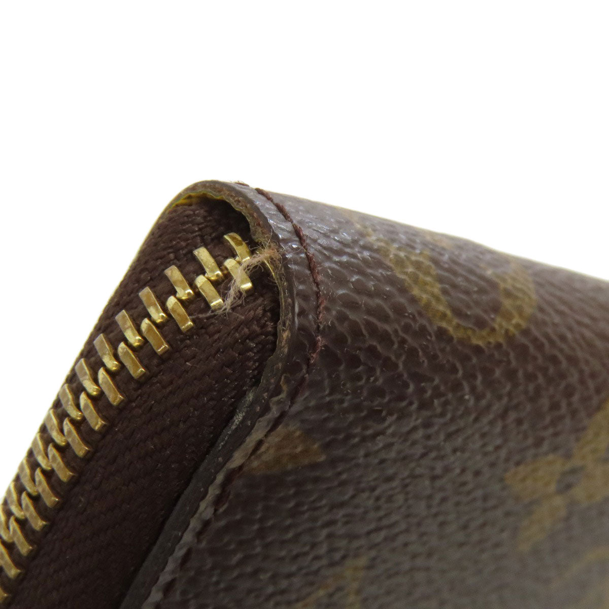 LOUIS VUITTON Long Wallet Purse M60744 Monogram canvas Brown Portefeuille Clemence mens(Unisex) Used Authentic