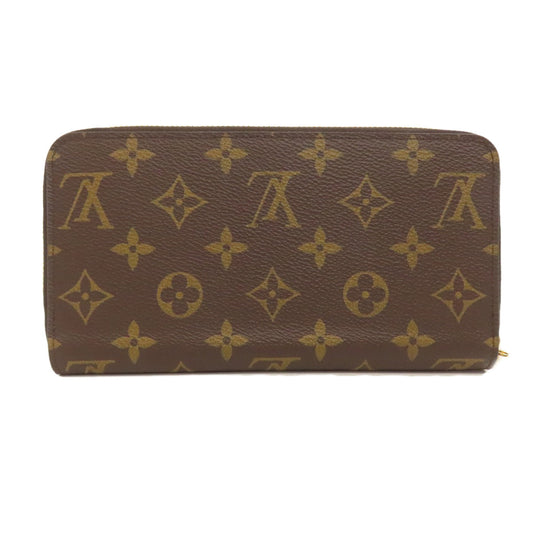 LOUIS VUITTON Long Wallet Purse M42616 Monogram canvas Brown Zippy wallet Women(Unisex) Used Authentic