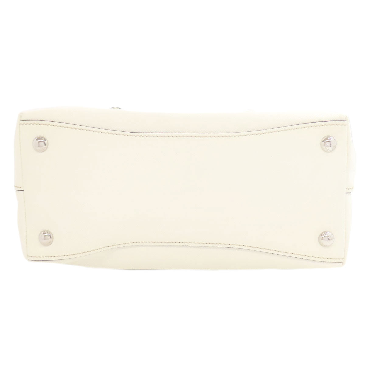 PRADA Tote Bag BR5134 Calfskin white logo Women Used Authentic