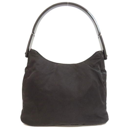 PRADA Handbag B8172 Nylon black logo Women Used Authentic