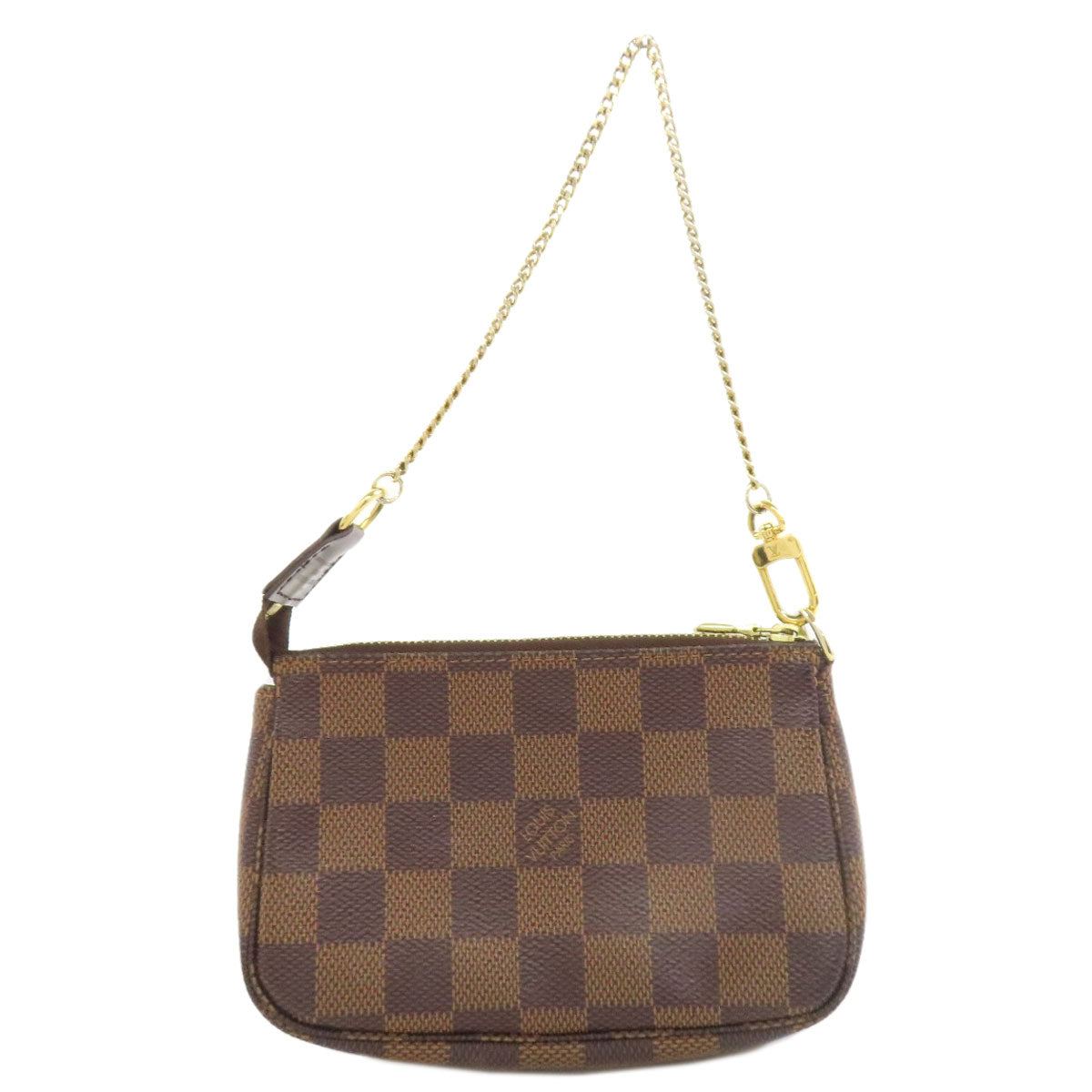 LOUIS VUITTON Accessory pouch N58009 Damier canvas Brown Mini Pochette Accessoires Women Used Authentic