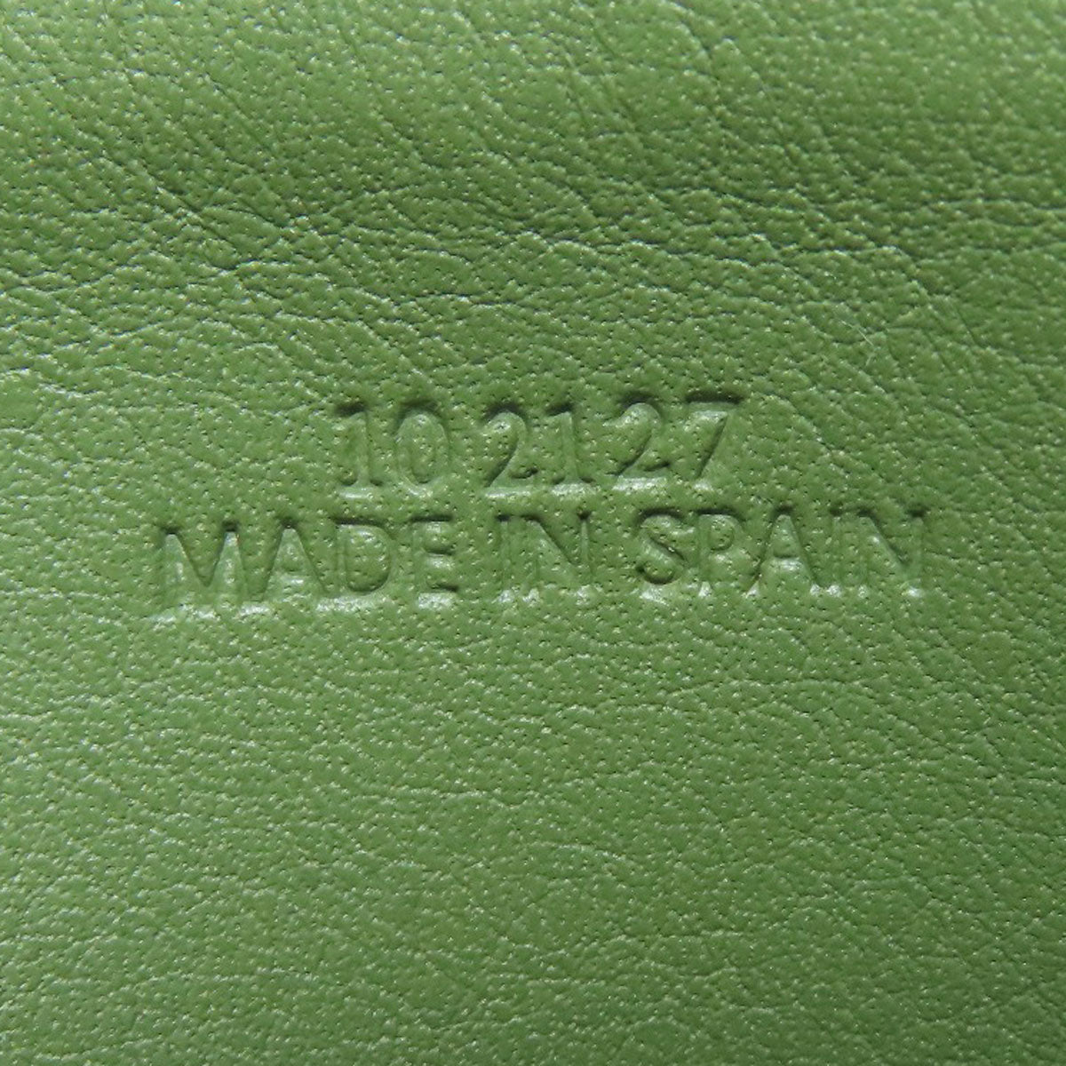 LOEWE Coin case Canvas, Leather green anagram Women Used Authentic