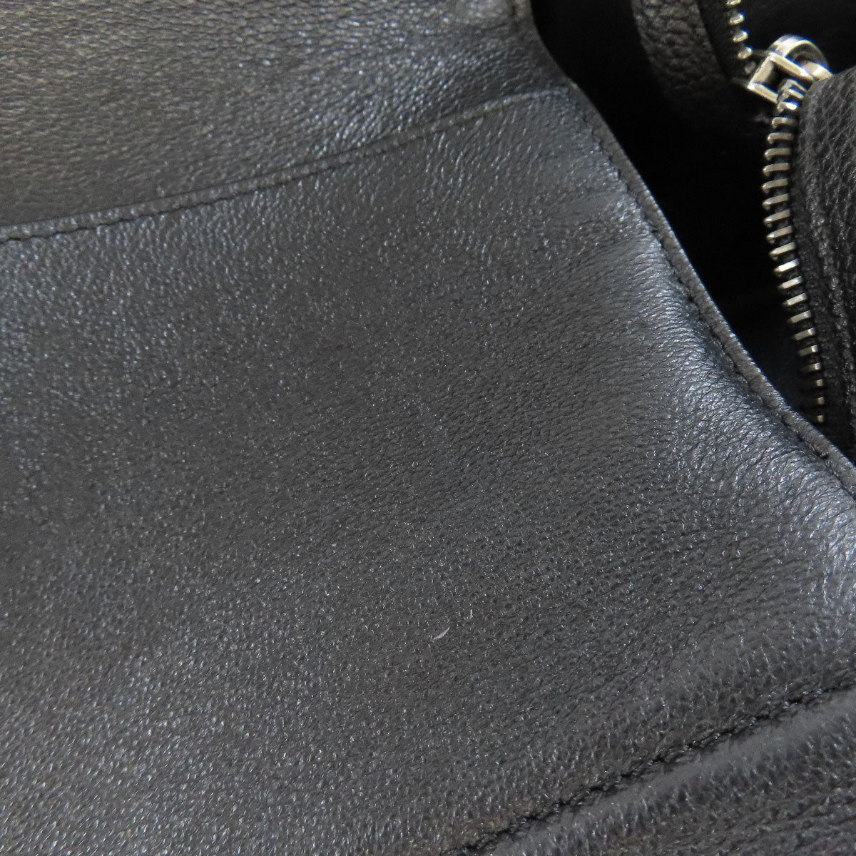 CELINE Handbag leather black Trapeze 2WAY Women Used Authentic