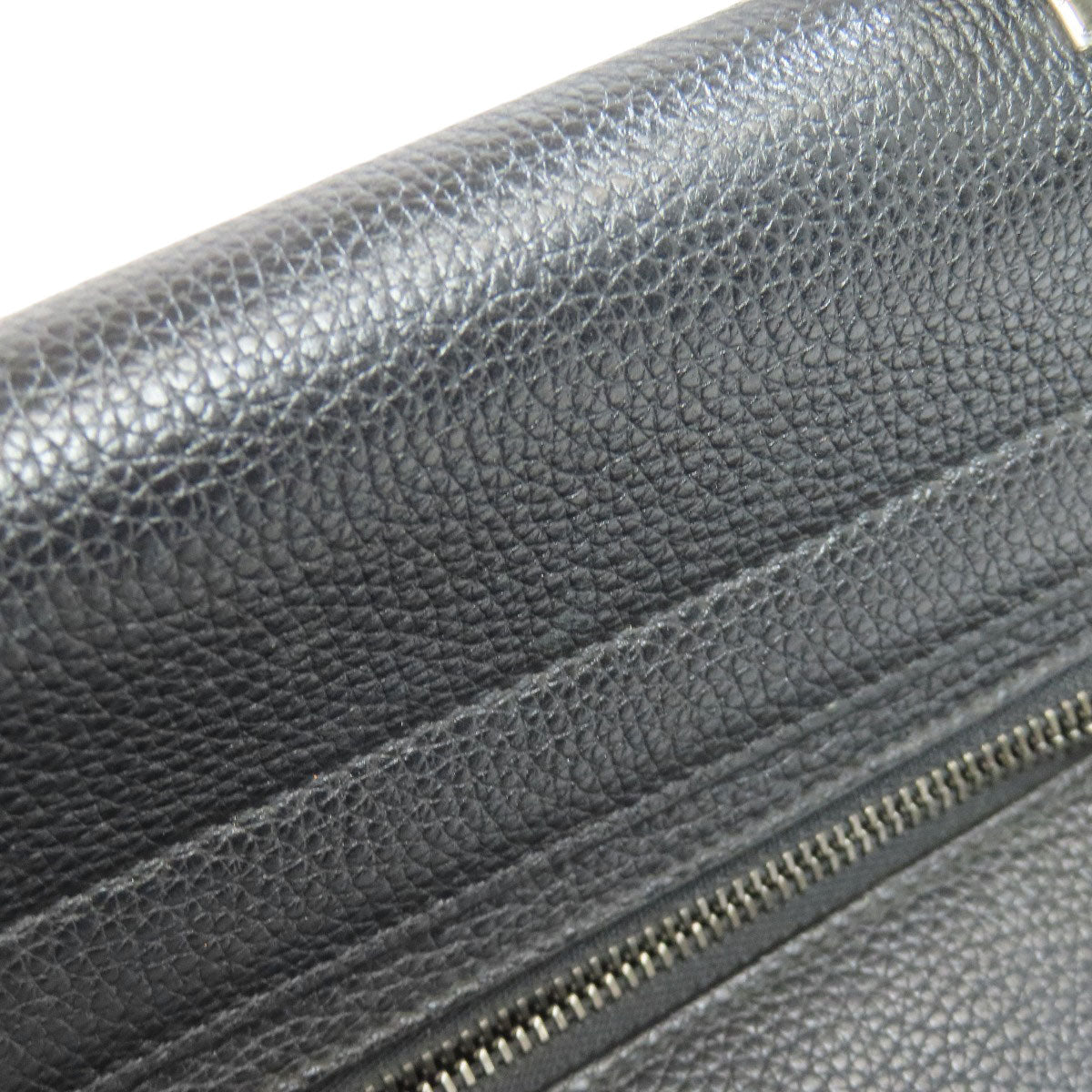 CELINE Handbag leather black Trapeze 2WAY Women Used Authentic