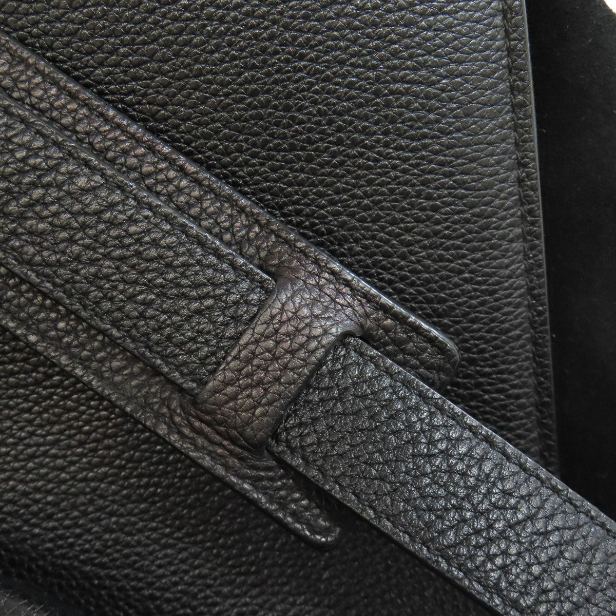 CELINE Handbag leather black Trapeze 2WAY Women Used Authentic