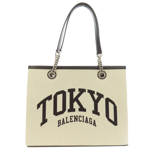 BALENCIAGA Tote Bag 759973 canvas white Duty Free